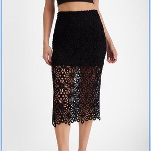 New Black Lace/Crochet Skirt